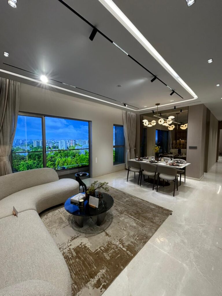 Luxury 3 BHK sample flat interior in Vile Parle West Mumbai under construction project
